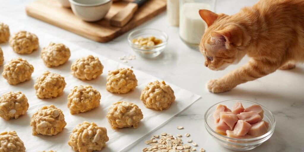 Soft Chicken & Oat Cat Treats (Homemade and Cat-Approved)