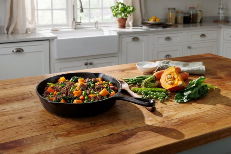 Beef and Vegetable Skillet for Dogs