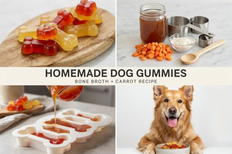 Homemade Dog Gummies with Bone Broth and Carrots