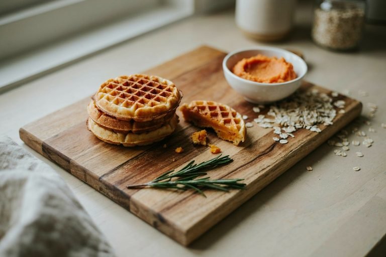 Homemade Sweet Potato Dog Waffles