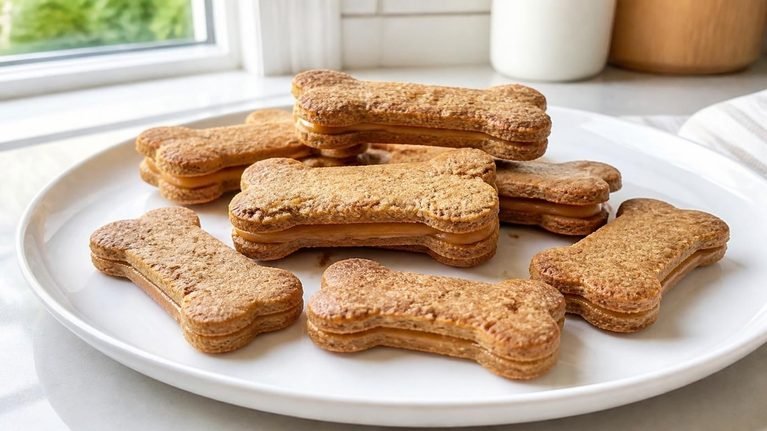 Peanut Butter Sandwiched Dog Treats