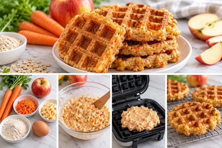 Carrot and Apple Waffle for Dogs