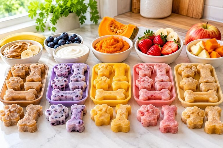 Easy Frozen Dog Treats (5 Flavors!)